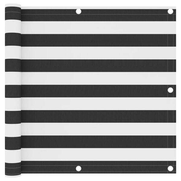 vidaXL Écran de balcon Anthracite et blanc 90x300 cm Tissu Oxford