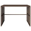 vidaXL Ensemble à manger de jardin 3 pcs et coussins marron poly rotin