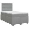 vidaXL Lit boxspring avec matelas Gris clair 120 x 200 cm Tissu
