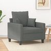 vidaXL Fauteuil Gris fonc&eacute; 60 cm Tissu