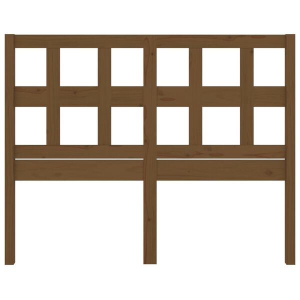 vidaXL T&ecirc;te de lit Marron miel 125,5x4x100 cm Bois massif de pin