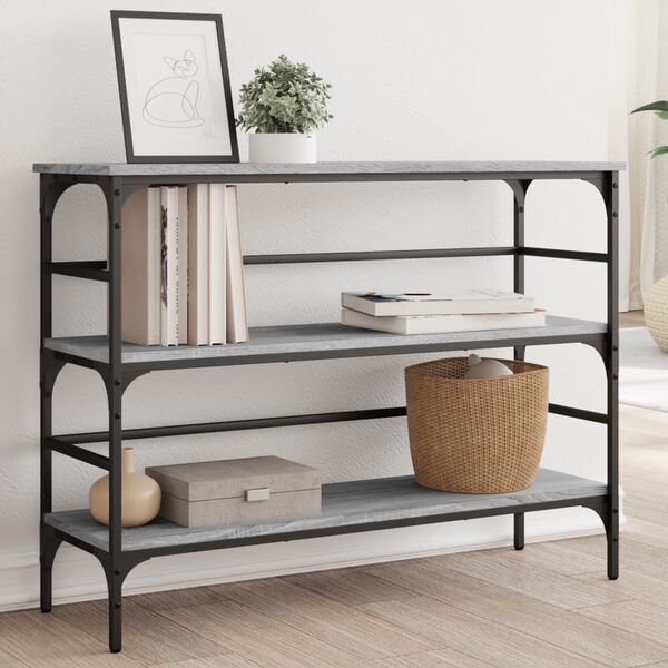 vidaXL Table console sonoma gris 100x32x75 cm bois d'ing&eacute;nierie