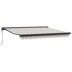 vidaXL Auvent r&eacute;tractable Gris clair et blanc 300 x 250 cm