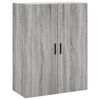 vidaXL Buffet haut Sonoma gris 69,5x34x180 cm Bois d'ing&eacute;nierie