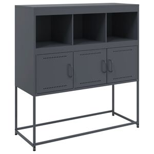 vidaXL Buffet anthracite 100,5x39x107 cm acier