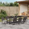 vidaXL Ensemble de salle &agrave; manger pour jardin 9 pcs Marron Poly rotin