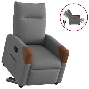 vidaXL Fauteuil inclinable &eacute;lectrique gris fonc&eacute; tissu