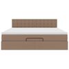 vidaXL Cadre de lit ottoman et matelas cappuccino 180x200cm similicuir