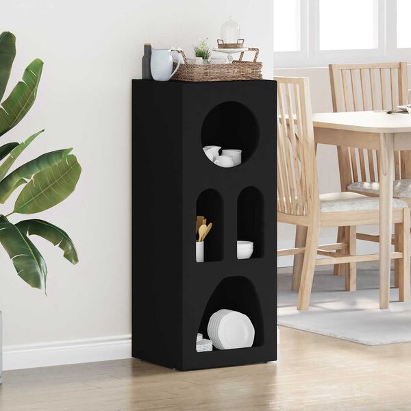 vidaXL Buffet Noir 40 x 35 x 100.5 cm Bois d'ing&eacute;nierie