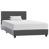 vidaXL Cadre de lit sans matelas gris similicuir 90x200 cm