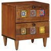 vidaXL Cabinet de chevet Marron 40 x 33 x 46 cm Bois de mangue massif
