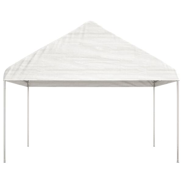 vidaXL Belv&eacute;d&egrave;re avec toit blanc 20,07x4,08x3,22 m poly&eacute;thyl&egrave;ne