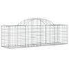 vidaXL Panier de gabions arqu&eacute; 200x50x60/80 cm Fer galvanis&eacute;
