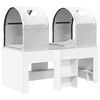 vidaXL Lit avec Tunnel 3 pc Blanc Bois d'ing&eacute;nierie