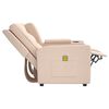 vidaXL Fauteuil de massage inclinable et porte-gobelet 2 places crème