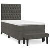 vidaXL Sommier &agrave; lattes de lit avec matelas Gris fonc&eacute; 100x200 cm