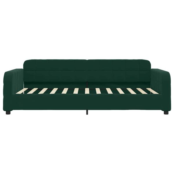 vidaXL Lit de jour avec matelas vert fonc&eacute; 90x200 cm velours