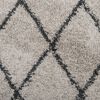 vidaXL Tapis shaggy à poils longs moderne beige anthracite 120x120 cm