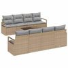 vidaXL Ensemble de Canap&eacute;s 7 pc 6-Nombre de places Beige et gris