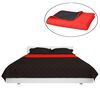 vidaXL Couvre-lit matelass&eacute; double-face Rouge et noir 170x210 cm
