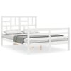 vidaXL Cadre de lit sans matelas blanc 140x200 cm bois massif