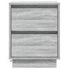 vidaXL Cabinet de chevet Gris 39 x 34,5 x 50 cm Bois d'ing&eacute;nierie