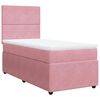 vidaXL Sommier &agrave; lattes de lit avec matelas Rose 90x190 cm Velours