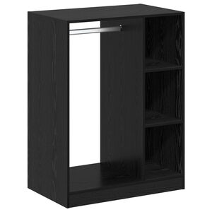 vidaXL Armoire avec &eacute;tag&egrave;re avec stockage Ch&ecirc;ne noir 77 x 48 x 102 cm