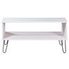 vidaXL Table basse New York Blanc Bois de pin massif