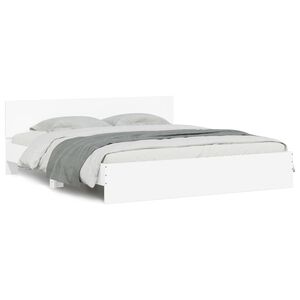 vidaXL Cadre de lit sans matelas blanc 160x200 cm