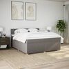 vidaXL Sommier &agrave; lattes de lit avec matelas Taupe 180x200 cm Tissu