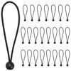 vidaXL Cordes &Eacute;lastiques avec Boules 24 pi&egrave;ces Noir 4 mm x 22 cm
