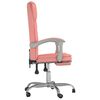 vidaXL Fauteuil inclinable de bureau Rose Similicuir