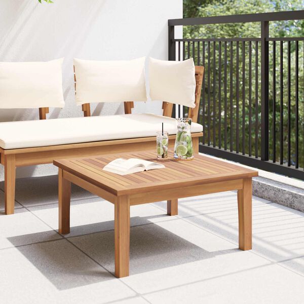 vidaXL Table de Jardin Marron Bois de teck massif