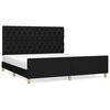 vidaXL Cadre de lit sans matelas noir 160x200 cm tissu