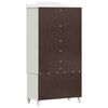 vidaXL Armoire Tableau Noir avec tiroir ROROS Blanc 90 x 45 x 180 cm
