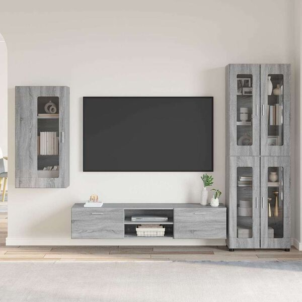 vidaXL Ensemble meuble TV FLORIN Gris Sonoma Bois d'ing&eacute;nierie