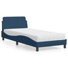 vidaXL Lit avec matelas Dover bleu 80x200 cm tissu