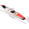 vidaXL Kayak gonflable rouge 424x81x31 cm polyester