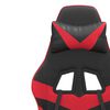 vidaXL Chaise de jeu avec repose-pied Noir et rouge Similicuir