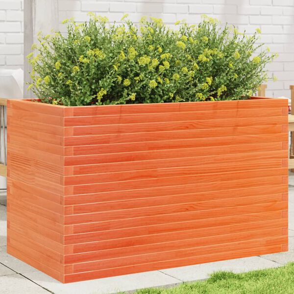 vidaXL Jardini&egrave;re cire marron 110x60x68,5 cm bois de pin massif