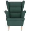 vidaXL Fauteuil vert foncé 74x84x100 cm tissu
