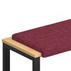 vidaXL Coussin de banc Tissu Bordeaux Profondeur 35 cm