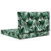 vidaXL Coussin de canap&eacute; d'ext&eacute;rieur 2 pcs Motif feuille Polyester