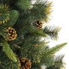 vidaXL Sapin de No&euml;l artificiel avec branches pliables et c&ocirc;nes 240 cm