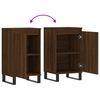 vidaXL Buffets 2 pcs ch&ecirc;ne marron 40x35x70 cm bois d'ing&eacute;nierie