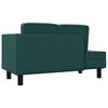 vidaXL Chaise longue avec coussins et traversin vert fonc&eacute; tissu