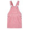 Robe salopette pour enfants velours c&ocirc;tel&eacute; rose clair 116