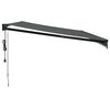 vidaXL Auvent r&eacute;tractable automatique anthracite 5x3 m