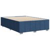 vidaXL Cadre de lit sans matelas bleu 140x190 cm tissu